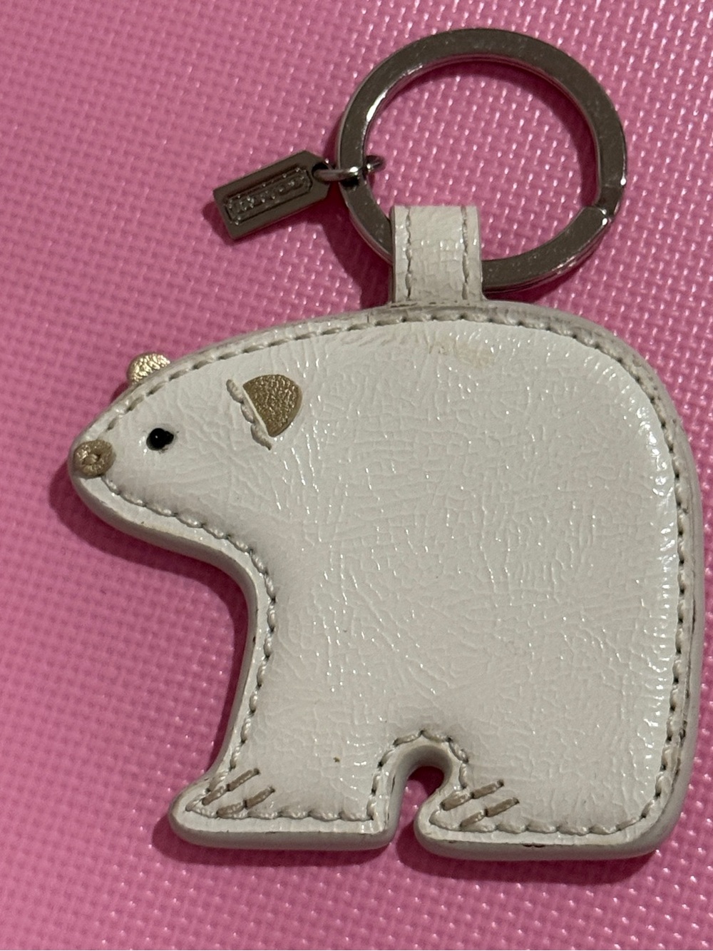 Vintage Coach Polar Bear keychain nwot